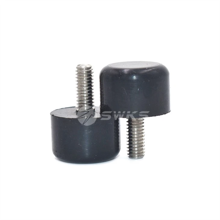 Black Rubber Foot With Stud